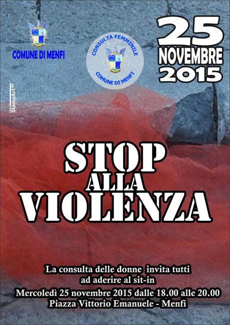 Stop alla Violenza: Consulta delle Donne invita ad aderire al sit-in in piazza a Menfi