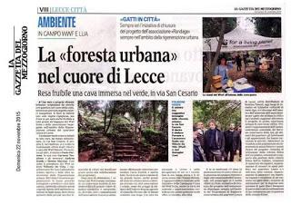 La foresta urbana di San Cesario di Lecce