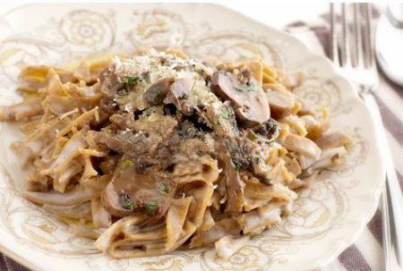 tagliatelle integrali con i funghi