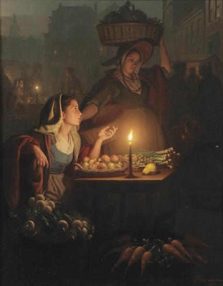 Petrus van Schendel's paintings and the atmosphere 'By Candlelight'.