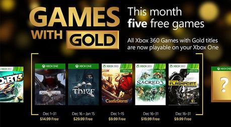 Ecco i Games with Gold di dicembre 2015: 5 titoli questa volta con Thief, Van Helsing, Sacred 3 e altro