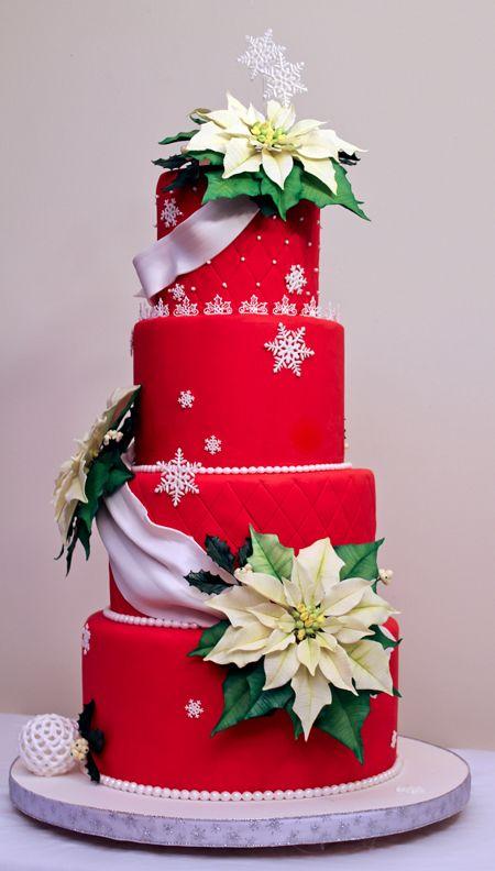 Christmas wedding cake