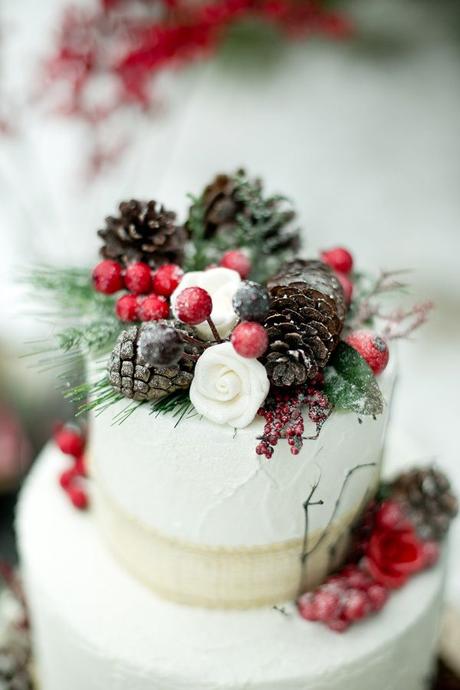 Christmas wedding cake