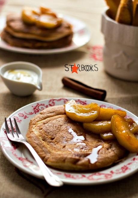 Pancakes alla cannella con mele caramellate