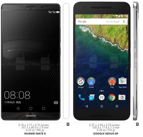 Huawei Mate 8 vs Nexus 6P