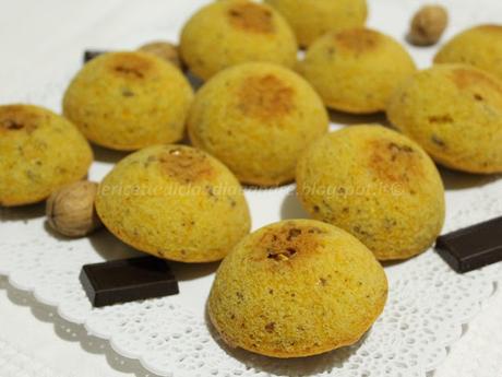 Cupolette con zucca cruda, noci e cuore di cioccolato