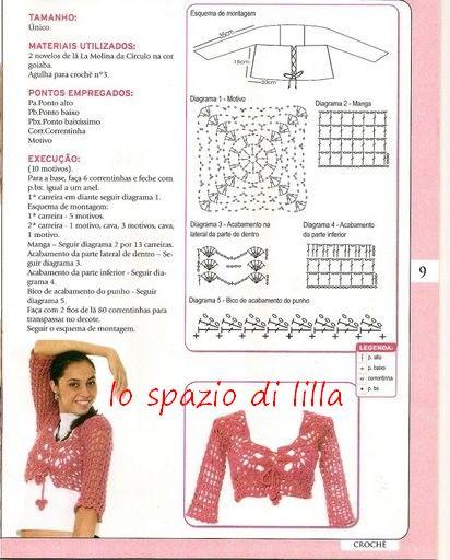 Collezione di bolero all'uncinetto con schemi / Crochet Bolero collection, with patterns