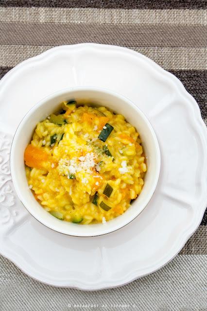 Risotto zucchine, zucca e zafferano / Risotto with zucchini, pumpkin and saffron