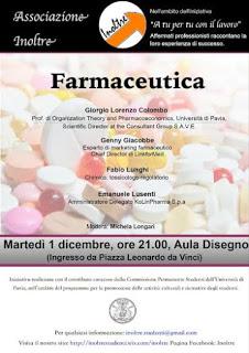 PAVIA. Con l’associazione “Inoltre” in Ateneo si parla di lavoro in ambito farmaceutico.