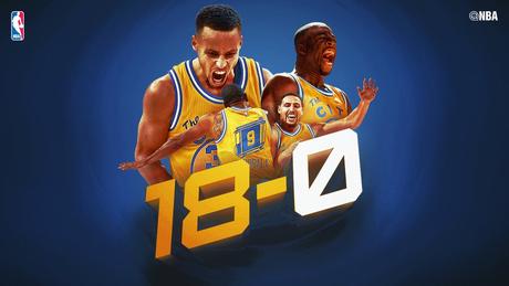 Golden State Warriors 18-0 © twitter.com/nba