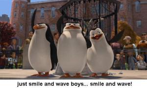 smile and wave