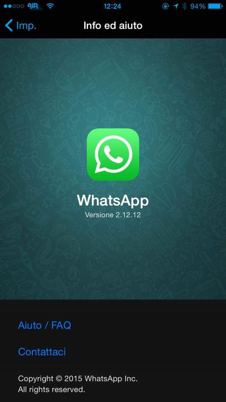 WhatsApp per iOS si aggiorna con alcune novità [Aggiornato x8 Vers. 2.12.12]