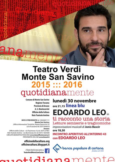 Edoardo Leo al Teatro Verdi di Monte San Savino