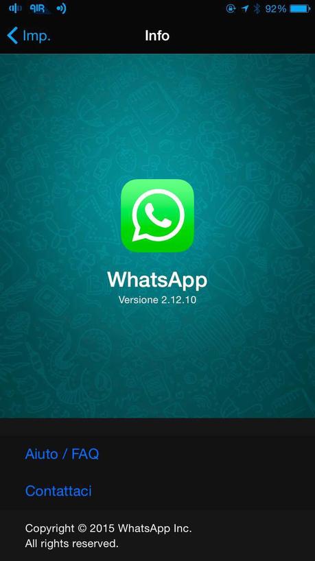 WhatsApp iOS – Arriva un nuovo aggiornamento che porta alcune novità [Aggiornato x8 Vers. 2.12.12]