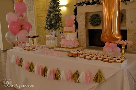 Allestimento Compleanno Minnie Rosa e Oro