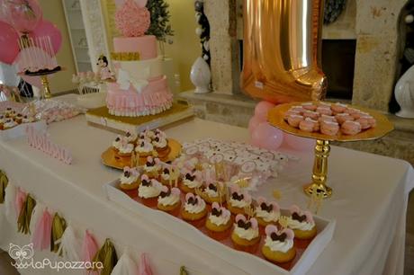 Allestimento Compleanno Minnie Rosa e Oro