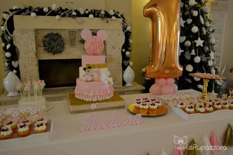 Allestimento Compleanno Minnie Rosa e Oro