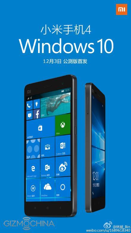 [News] Windows 10 per Xiaomi mi4 disponibile a breve!