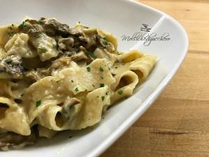 pappardelle crema di taleggio e porcini