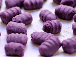 i menu per le feste - gnocchi di patate viola