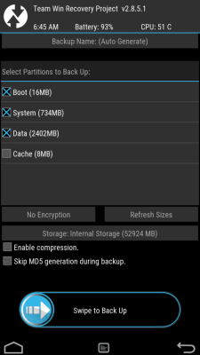 TWRP 5 backup