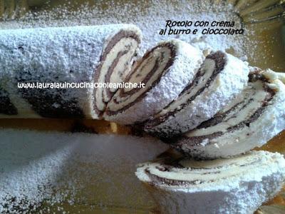 ROTOLO ZEBRATO CON CREMA AL BURRO E CIOCCOLATO (Bimby) - LAURA LAU