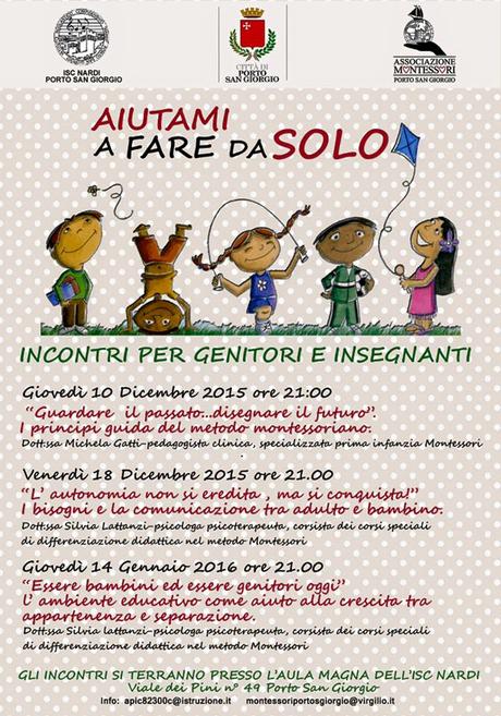 Aiutami a fare da solo: incontri per genitori e insegnanti sul metodo Montessori a P.S. Giorgio (Fm)