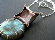 Ancora quadrato: collana labradorite