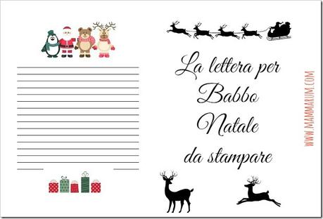 Lettera babbo natale da stampare gratis