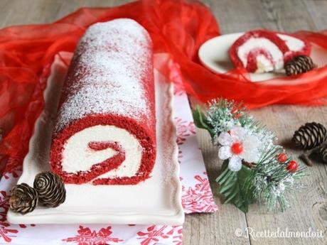 Rotolo red velvet di Natale