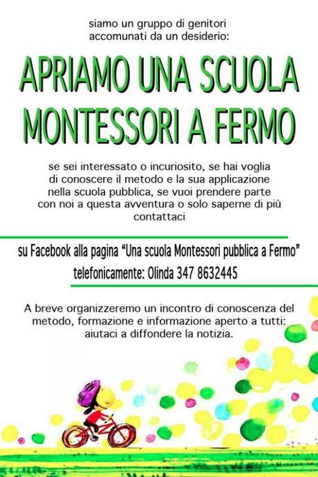 Una scuola Montessori a Fermo: i genitori cercano adesioni