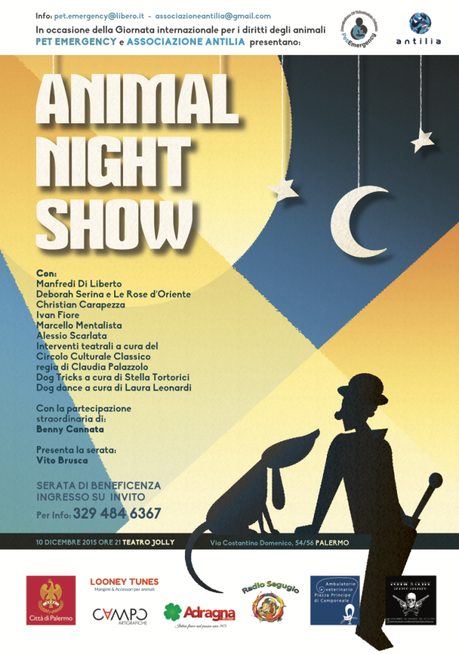 A Palermo il 10 dicembre è Animal Night Show