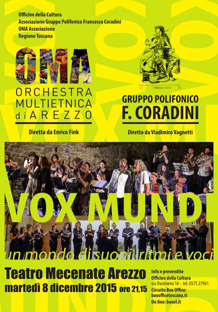 Vox Mundi: l'Orchestra Multietnica di Arezzo incontra il Gruppo Polifonico Francesco Coradini