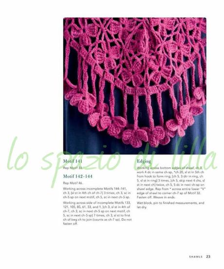 Scialle crochet e scialle a filet con schemi / Crochet shawl and crochet filet shawl with charts and pattern