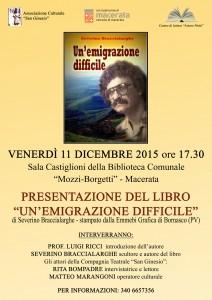 Presentazione del libro “Un’emigrazione difficile”