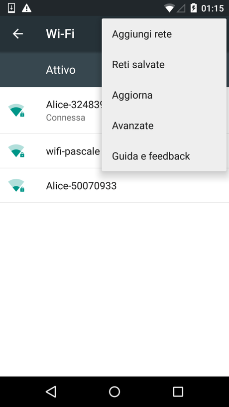 Impostazioni Android Screenshot