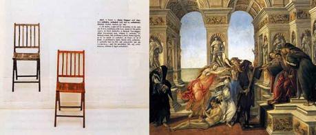 Opere di Joseph Kosuth e Sandro Botticelli a confronto
