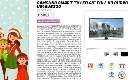 Samsung Smart TV LED 48  Full HD Curvo UE48J6300   Gli Stockisti  Smartphone  cellulari  tablet  accessori telefonia  dual sim e tanto altro