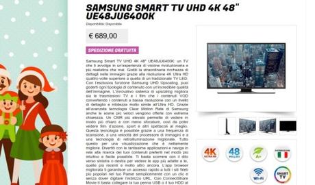 Samsung Smart TV UHD 4K 48  UE48JU6400K   Gli Stockisti  Smartphone  cellulari  tablet  accessori telefonia  dual sim e tanto altro