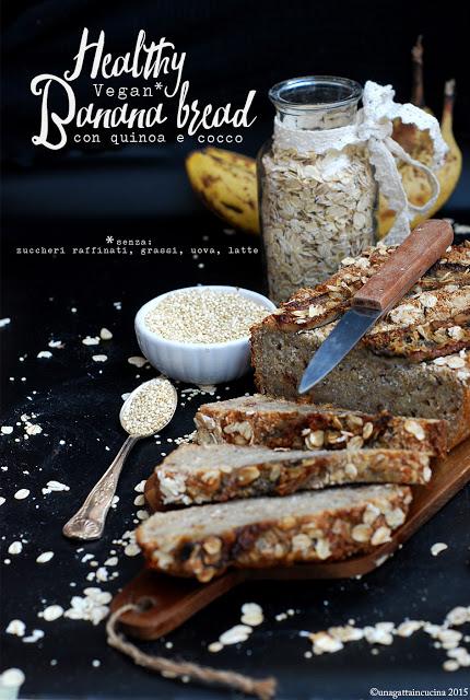 Banana bread con quinoa e cocco | Coconut and quinoa banana bread