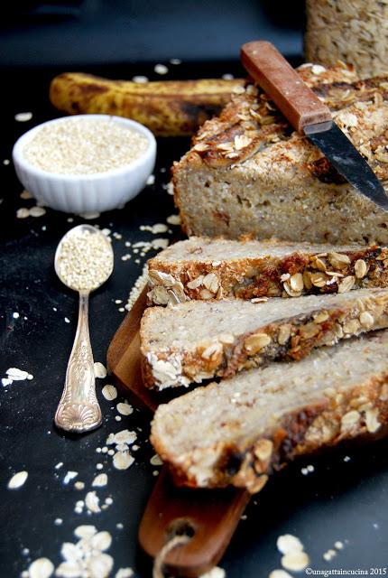 Banana bread con quinoa e cocco | Coconut and quinoa banana bread