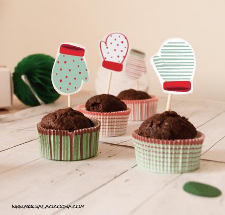 topper per cupcake e muffin di natale