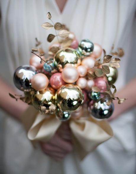 Unconventional winter wedding bouquet