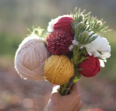 Unconventional winter wedding bouquet