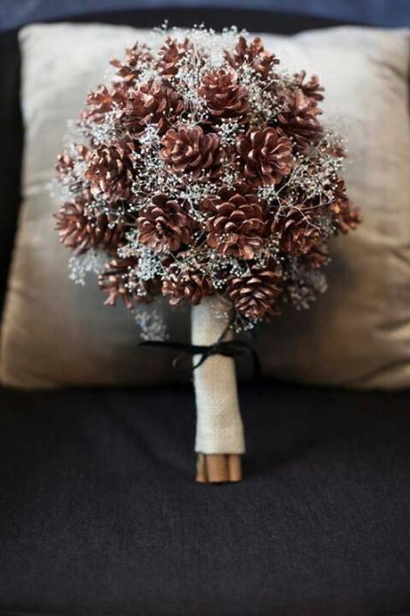 Unconventional winter wedding bouquet