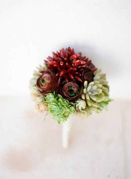 Unconventional winter wedding bouquet