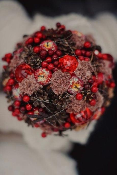 Unconventional winter wedding bouquet