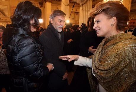 Il ministro Graziano Delrio con Donatella Brunazzi, responsabile relazioni esterne della Scala