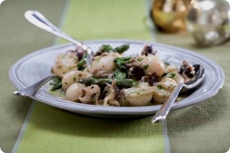 Insalata tiepida di punte di asparagi e seppioline