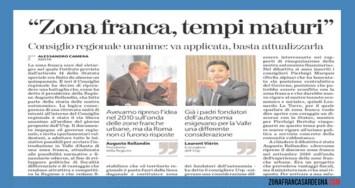 Anche la Valle d’ Aosta chiede la zona franca